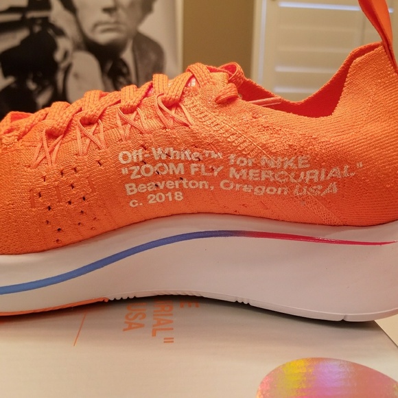 Nike Mercurial NRG x Off-white Zoom Fly Size 8.5 - Picture 7 of 7